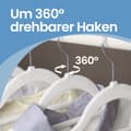 Miniatyrbild 4 av 5: Rootz 50 Piece Velvet Hanger Set - Wing Hangers - Klädarrangörer - Maximera garderoben - 45 cm x 0,6 cm x 23,5 cm