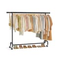 Miniatyrbillede 1 af 5: Rootz Justerbart tøjstativ - Beklædningsstativ - Rolling Rack - Max Load 110 kg - 45 x (160-200) x 162,9 cm - Sort