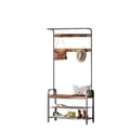 Miniatyrbillede 1 af 6: ROOTZ CLOKAKOOM STAND - Tøjstativ - Coat Hook Stand - Vintage Brown Black Finish - Space -Saver Design - 85 cm x 30 cm x 180,5 cm