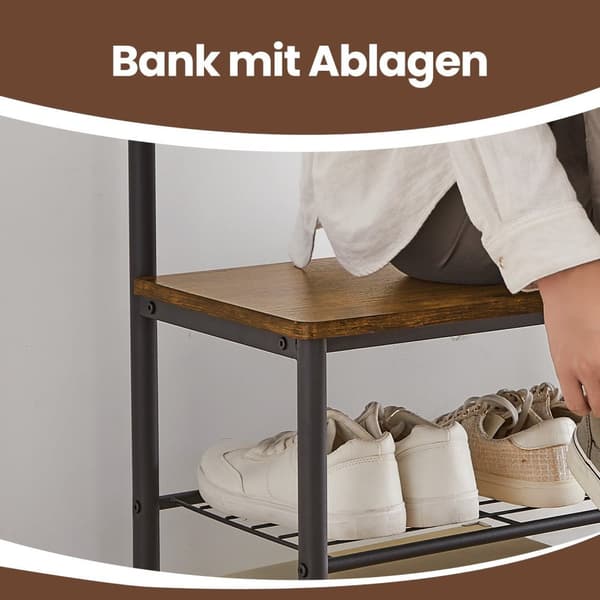 Rootz garderob Stand - Klädstativ - Pälsstativ - Space -Saving Design - 70 x 175 x 32 cm