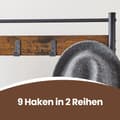 Miniatyrbild 5 av 5: Rootz garderob Stand - Klädstativ - Pälsstativ - Space -Saving Design - 70 x 175 x 32 cm
