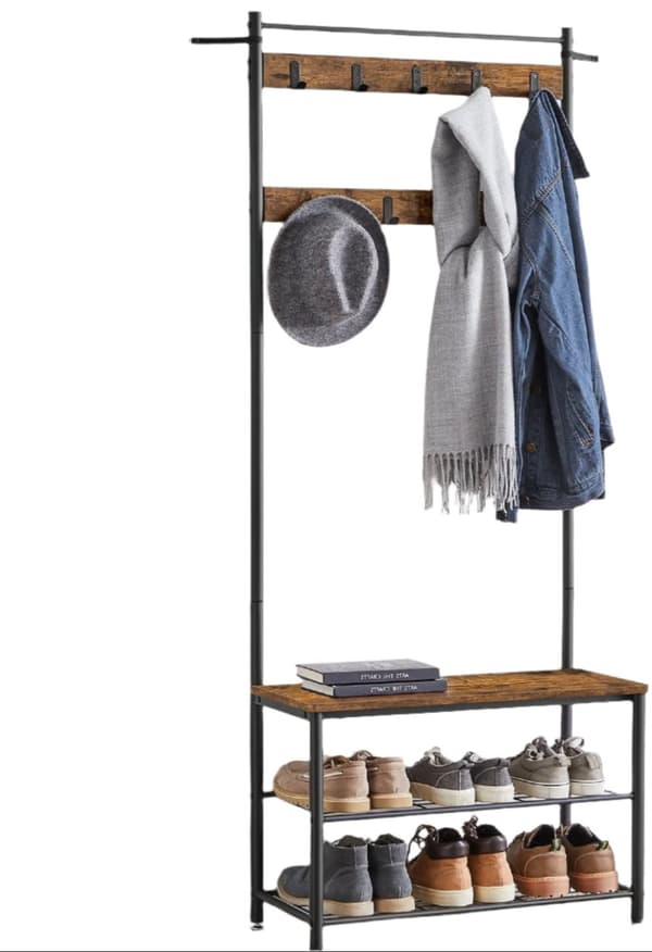 Rootz garderob Stand - Klädstativ - Pälsstativ - Space -Saving Design - 70 x 175 x 32 cm