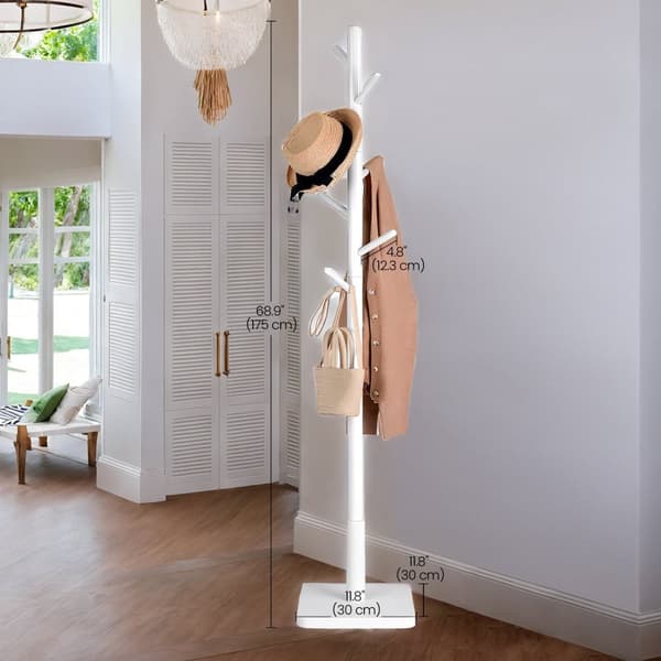 Rootz garderob Stand - Klädstativ - Solid Wood - Modern Design - 30x30x175cm - Organisera och uppdatera ditt utrymme