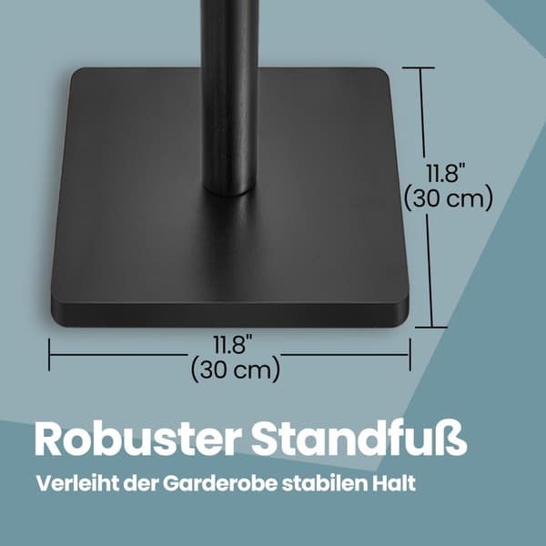 Rootz garderob stativ klädställ - jacka stativ - fast trä - trädform design - 30 cm x 30 cm x 175 cm