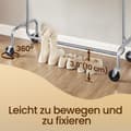 Miniatyrbillede 4 af 5: Rootz tøjstativ på ruller - Cloakroom Stand - Pull -out tøjskinne - Krombelagt holdbarhed - 110-150 x 160 x 45 cm