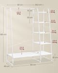 Miniatyrbillede 6 af 6: Rootz tøjstativ med 6 kroge - tøjskinne - frakke stativ - rumbesparende - 45 cm x 120 cm x 160 cm