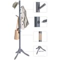 Miniatyrbillede 5 af 9: ROOTZ CLOKAKOOM STAND - COLE RACK - HAT STAND - 3 JUSTERBLE HØJDE - GUBBER WOOD - 51,1 cm x 44,3 cm x 177 cm - Grå