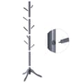 Miniatyrbillede 6 af 9: ROOTZ CLOKAKOOM STAND - COLE RACK - HAT STAND - 3 JUSTERBLE HØJDE - GUBBER WOOD - 51,1 cm x 44,3 cm x 177 cm - Grå