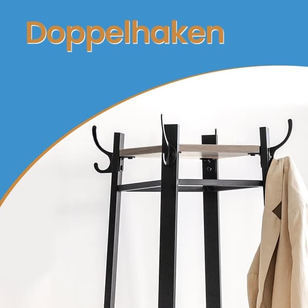 ROOTZ CLOAKLOOM STAND - Tøjstativ - 4 -hylde garderobe - holdbar indendørs opbevaring - 43 x 43 x 180 cm