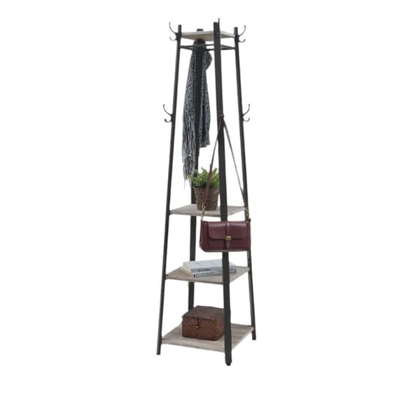 ROOTZ CLOAKLOOM STAND - Tøjstativ - 4 -hylde garderobe - holdbar indendørs opbevaring - 43 x 43 x 180 cm