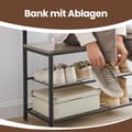 Miniatyrbild 4 av 5: Rootz garderobstativ - klädställ - garderobstativ - rymdsparande stål och trä - 70 x 32 x 175 cm