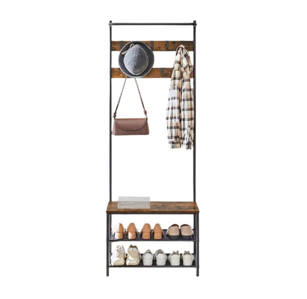 Rootz garderob Stand - Hallway Organizer - Entryway Rack - Vintage Style - 32,2 x 64 x 180 cm