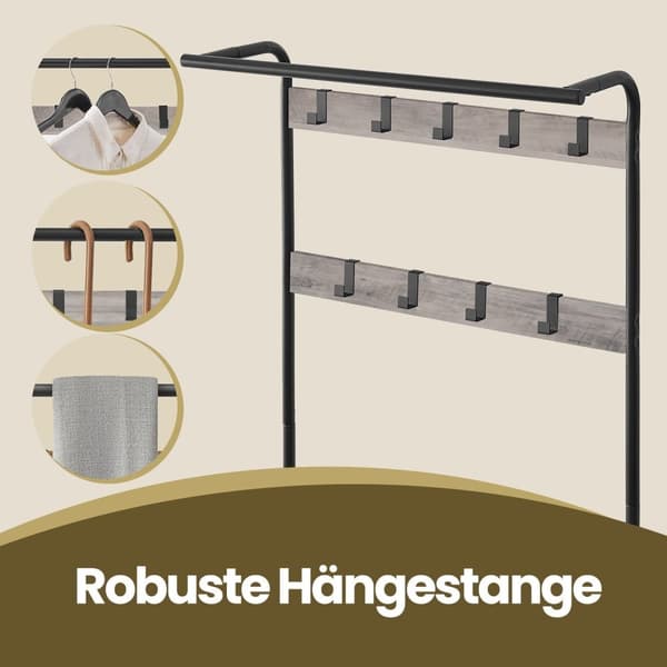 Rootz garderob Stand - Garderob Stand - Hall Organizer - Shoe Bench - 72cm x 33,7 cm x 183 cm