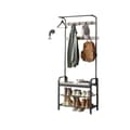Miniatyrbild 1 av 6: Rootz garderob Stand - Garderob Stand - Hall Organizer - Shoe Bench - 72cm x 33,7 cm x 183 cm