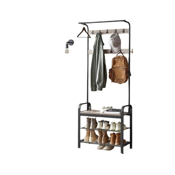 Rootz garderob Stand - Garderob Stand - Hall Organizer - Shoe Bench - 72cm x 33,7 cm x 183 cm