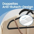 Miniatyrbild 3 av 5: Rootz klädbar set - icke -halkrockhängare - sammetkläderhängare - rymdbesparande design - 45 cm x 23,5 cm x 0,6 cm