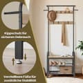 Miniatyrbillede 3 af 6: ROOTZ CLOAKLOOM STAND & SHOE BENCH - Garderobe Rack - Entryway Organizer - Rumbesparende design - 33,7 cm x 72 cm x 183 cm