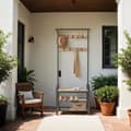 Miniatyrbillede 2 af 6: ROOTZ CLOAKLOOM STAND & SHOE BENCH - Garderobe Rack - Entryway Organizer - Rumbesparende design - 33,7 cm x 72 cm x 183 cm