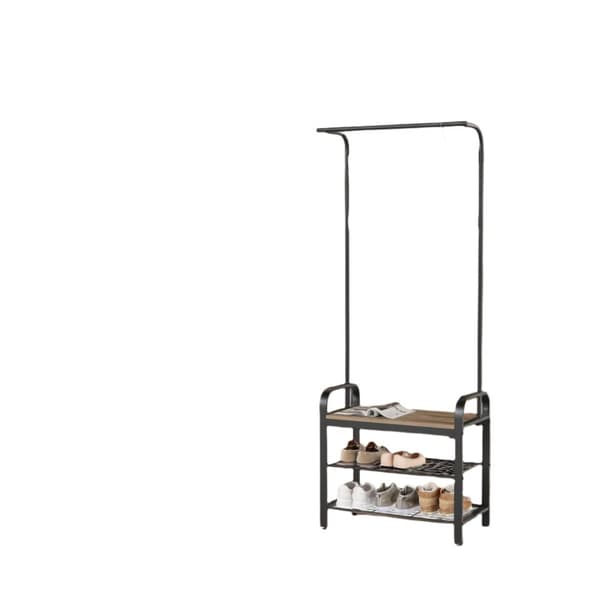 ROOTZ CLOAKLOOM STAND & SHOE BENCH - Garderobe Rack - Entryway Organizer - Rumbesparende design - 33,7 cm x 72 cm x 183 cm