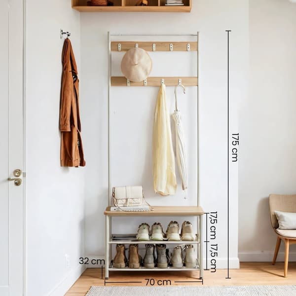 ROOTZ CLOAKLOOM STAND - Tøjstativ - Garderobe Stand - Robust design - 32 cm x 70 cm x 175 cm