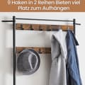 Miniatyrbillede 4 af 6: ROOTZ CLOKAKOOM STAND - Tøjstativ - Vintage Style - Robust Wooden & Steel Frame - 32 cm x 85 cm x 175 cm