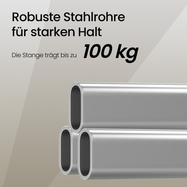 Rootz tøjstativ på hjul - Garderobe Stand - Pull -Out Clothes Rail - Rynkefri opbevaring - 92-132 cm x 160 cm x 45,4 cm
