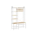 Miniatyrbillede 1 af 6: Rootz Cloadroom Stand With Shoe Bench - Garderobeopbevaring - Engangeway Organizer - Sturnet design - 40 cm x 120 cm x 190 cm