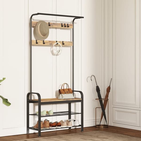 Rootz klädställ - garderobsmöbler - ingångsstativ - rymdbesparande design - 32x70x175 cm