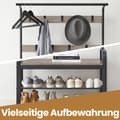 Miniatyrbild 4 av 6: Rootz klädställ - garderobsmöbler - ingångsstativ - rymdbesparande design - 32x70x175 cm