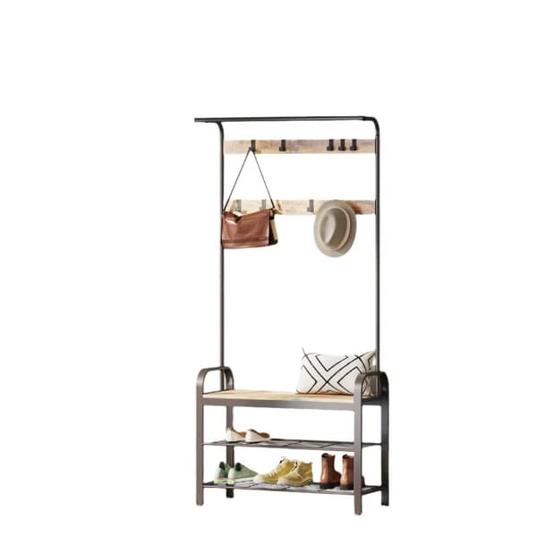 Rootz klädställ - garderobsmöbler - ingångsstativ - rymdbesparande design - 32x70x175 cm