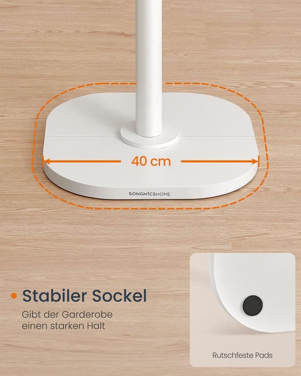 Rootz Club -formad garderob Stand - Coat Rack - Hallvägsarrangör - Hållbart stål & MDF - 40 cm x 40 cm x 175,3 cm