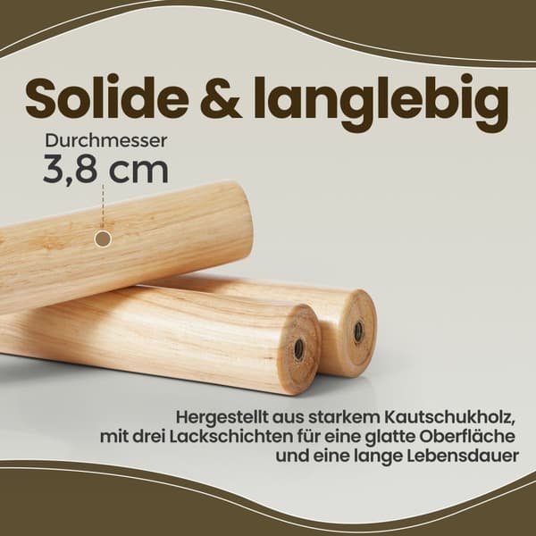 Rootz Fritstående massivt træ tøjstativ - Cloakroom Stand - Tree -Shape Garderobe - Stabil og holdbar - 47x47x175cm