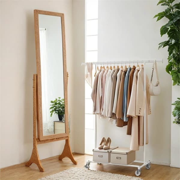 Rootz Heavy -Duty Clothing Rack - Garderobe Stand - Rollbar tøjskinne - Max Load 100 kg - Steel & Pp - 45x (92-132) X161.5cm - Hvid