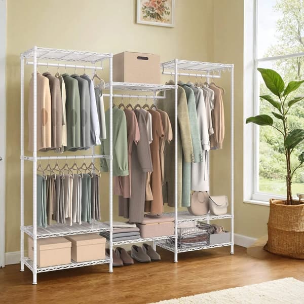 Rootz Open Metal Garderobe - Tøjstativ - Beklædningsarrangør - Robust stålramme - 40 x 175 x 180 cm
