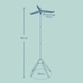 Miniatyrbillede 6 af 6: Rootz vaskeri tørretumbler - Law Stand - 3 Rotatable Arms - Rumbesparende - 65 x 65 x 150 cm