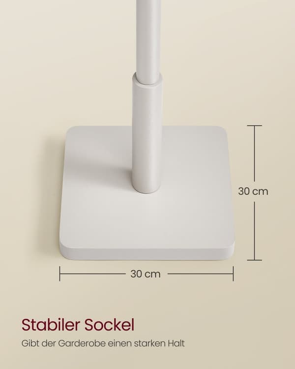 ROTZ RUBBER TRÄGG TILL - CAPPUCCINO DYE - GARDROBE STAND - SLUTLIGT HANGER - 30x30x175 cm