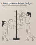 Miniatyrbillede 5 af 6: Rootz Tree Form Garderobe - Coat Rack - Hat Stand - 8 Hooks - Black Steel & MDF - 40x40x175.3 cm