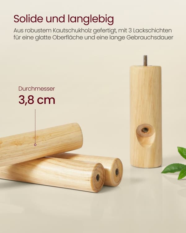 Rootz Solid Wood Coat Rack - Hvid, robust bøjle Stand - Holdbar og stilfuld - 47 x 47 x 175 cm