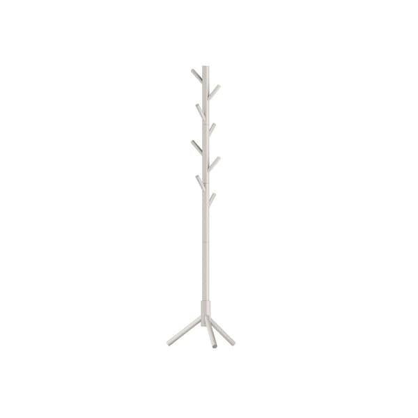Rootz Solid Wood Coat Rack - Hvid, robust bøjle Stand - Holdbar og stilfuld - 47 x 47 x 175 cm