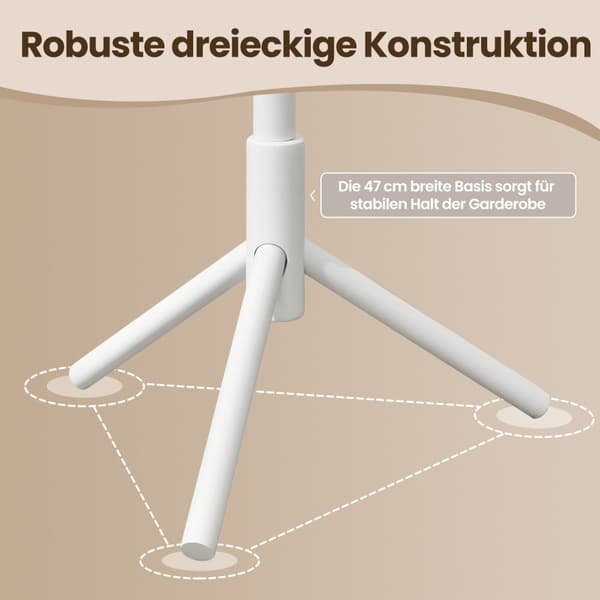 Rootz Solid Wood Searchroom Stand - Kläderställ - Trädform Garderob - Stabil och hållbar - 47 cm x 47 cm x 175 cm