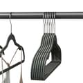 Miniatyrbillede 1 af 6: Rootz Velvet Wing Bar Hanger Set - Tøjarrangør - skridsikre bøjler - Rumbesparende - 43 cm x 0,6 cm x 22 cm - Grå