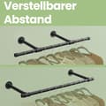 Miniatyrbild 4 av 6: Rootz Wall Mounted Clothing Rail - Klädstativ - Industriell design - Spacebesparing - 30 x 84 x 7 cm