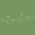 Miniatyrbild 6 av 6: Rootz Wall Mounted Clothing Rail - Klädstativ - Industriell design - Spacebesparing - 30 x 84 x 7 cm
