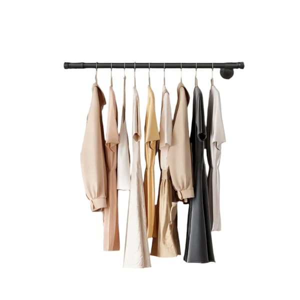 Rootz Wall Mounted Clothing Rail - Klädstativ - Industriell design - Spacebesparing - 30 x 84 x 7 cm