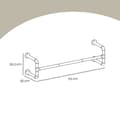 Miniatyrbild 5 av 5: Rootz Wall Garderob Clothes Rail - Hanging Bar - Iron Rod - Space Saving Organization - 110 cm x 30 cm x 29,3 cm