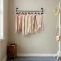 Miniatyrbild 2 av 5: Rootz Wall Garderob Clothes Rail - Hanging Bar - Iron Rod - Space Saving Organization - 110 cm x 30 cm x 29,3 cm