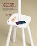 Miniatyrbillede 3 af 6: Rootz White Clothes Rack - Garderobearrangør - Opbevaringsplads - Gummi træ - 34,7 cm x 34,7 cm x 170,5 cm