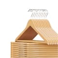 Miniatyrbillede 1 af 5: Rootz Wooden Hanger Set - Tøjbøjle - Fast træbeslag - Holdbart design - 44,5 x 1,2 x 23 cm