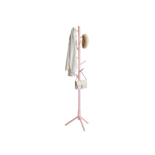 Rootz Winders 'Stand in Tree Form - Justerbar tøjophæng - frakke rackstativ - Solid træ - 47x47x175cm - lyserød