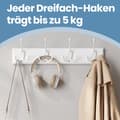 Miniatyrbillede 5 af 6: Rootz Wall Garderobe Rack - Cloakroom Hook Strip - Metal Hook Rail - Rumbesparende arrangør - 40 cm x 11 cm x 7 cm